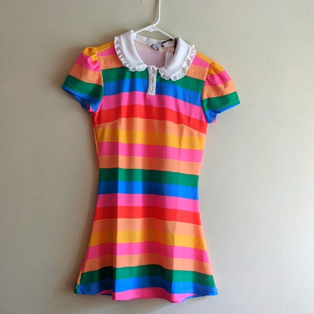 Unique Vintage Rainbow Pride Shirt Shift Dress Retro